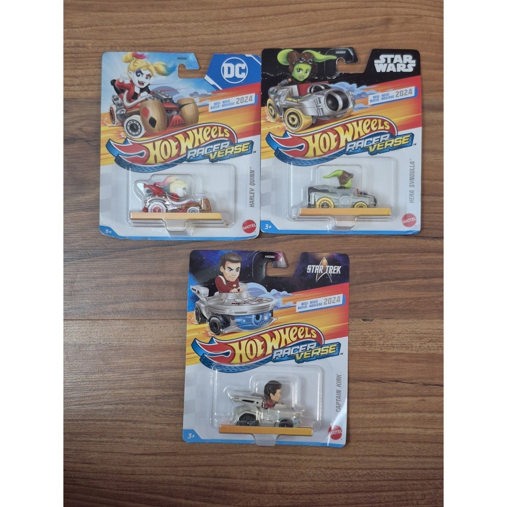 3 Hot Wheels 2024 Racer Verse Cars Star Trek DC Star Wars Lot s33